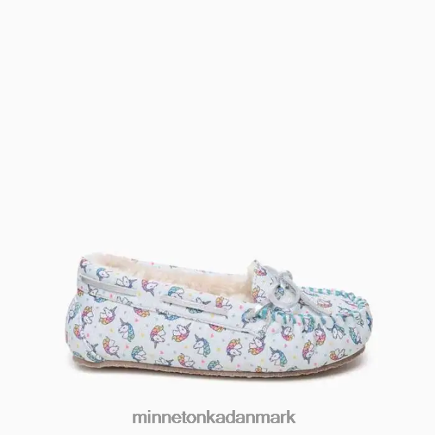 fodtøj blåt enhjørning print børn enhjørning moc Minnetonka 44RZ510