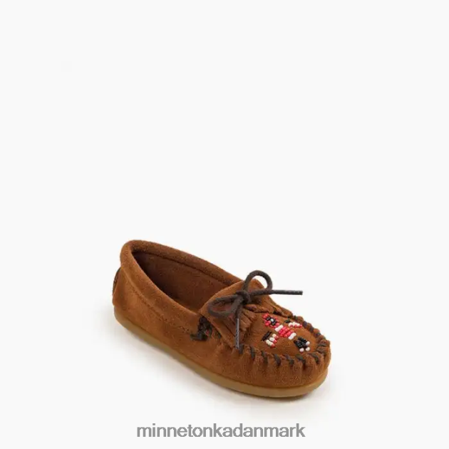 fodtøj Brun børn thunderbird moc Minnetonka 44RZ460