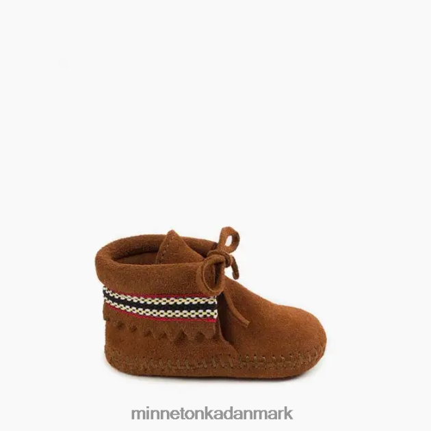 fodtøj Brun børn flettet støvle Minnetonka 44RZ484