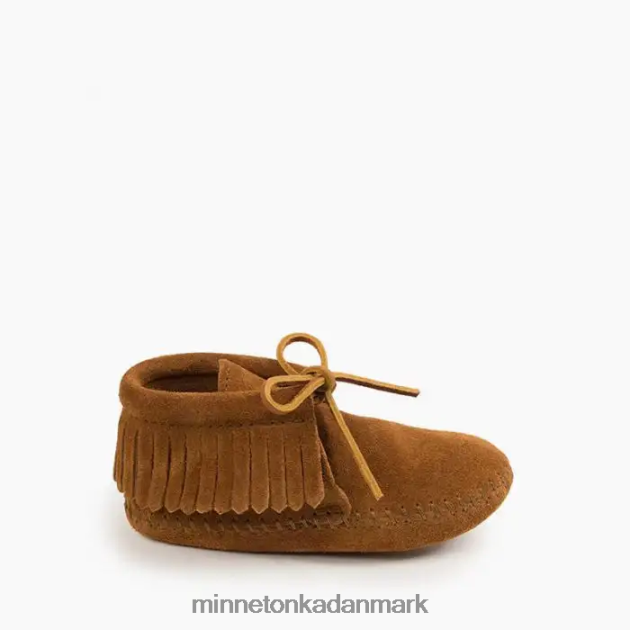 fodtøj Brun børn klassiske frynser blødsål støvle Minnetonka 44RZ470