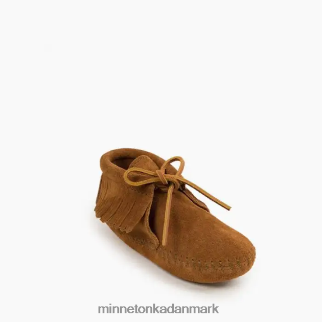 fodtøj Brun børn klassiske frynser blødsål støvle Minnetonka 44RZ470
