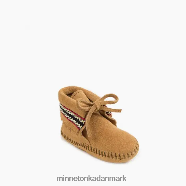 fodtøj tan børn flettet støvle Minnetonka 44RZ485