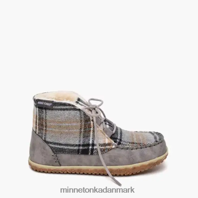 fodtøj grå plaid combo Kvinder torrey Minnetonka 44RZ17
