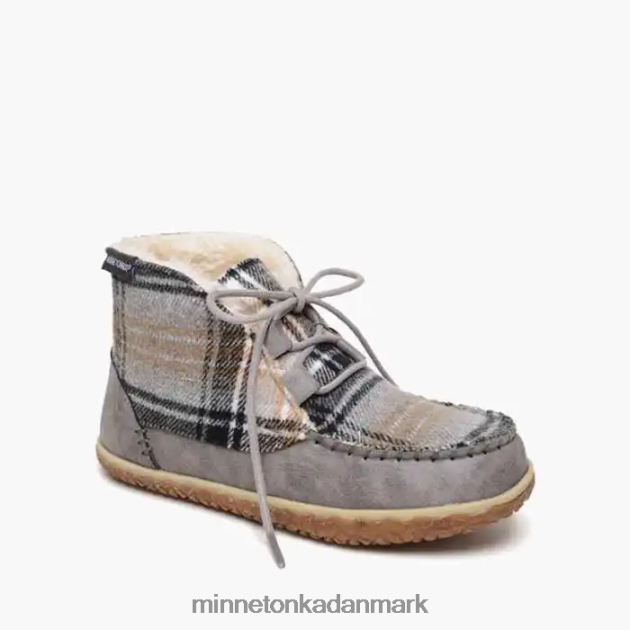 fodtøj grå plaid combo Kvinder torrey Minnetonka 44RZ17