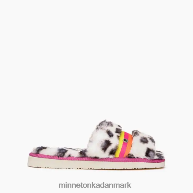 fodtøj hvid leopard print Kvinder London Minnetonka 44RZ279