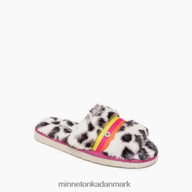 fodtøj hvid leopard print Kvinder London Minnetonka 44RZ279