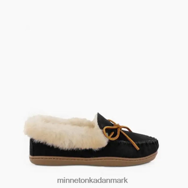 fodtøj sort Kvinder alpine fåreskind moc Minnetonka 44RZ224