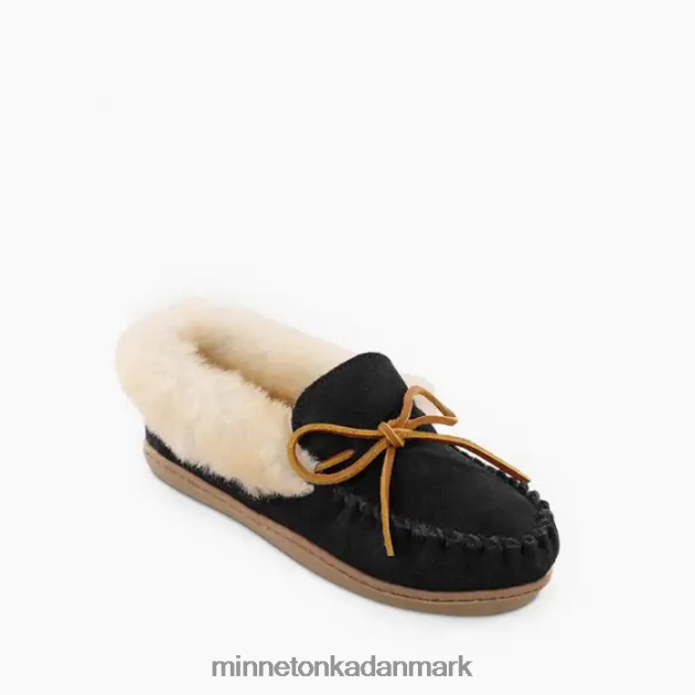 fodtøj sort Kvinder alpine fåreskind moc Minnetonka 44RZ224