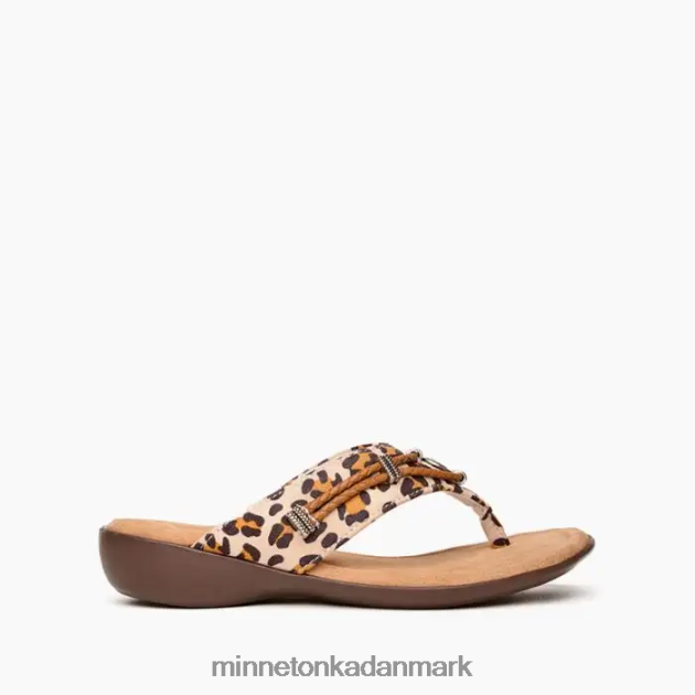 fodtøj creme leopard print Kvinder silverthorne 360 Minnetonka 44RZ155