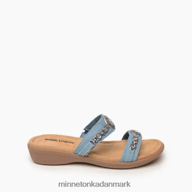 fodtøj lyseblå denim Kvinder brenn Minnetonka 44RZ197