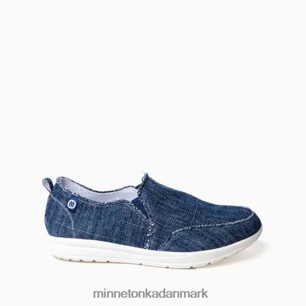 fodtøj blå denim Kvinder vidde Minnetonka 44RZ135