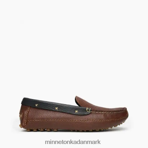 fodtøj brun med sort krave Mænd p.w. kørende loafer Minnetonka 44RZ392