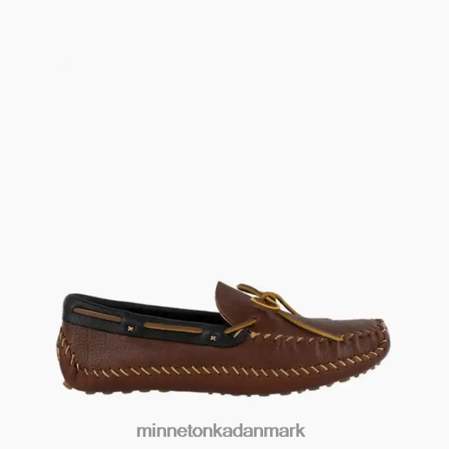 fodtøj brun med sort krave Mænd p.w. kører moc Minnetonka 44RZ384