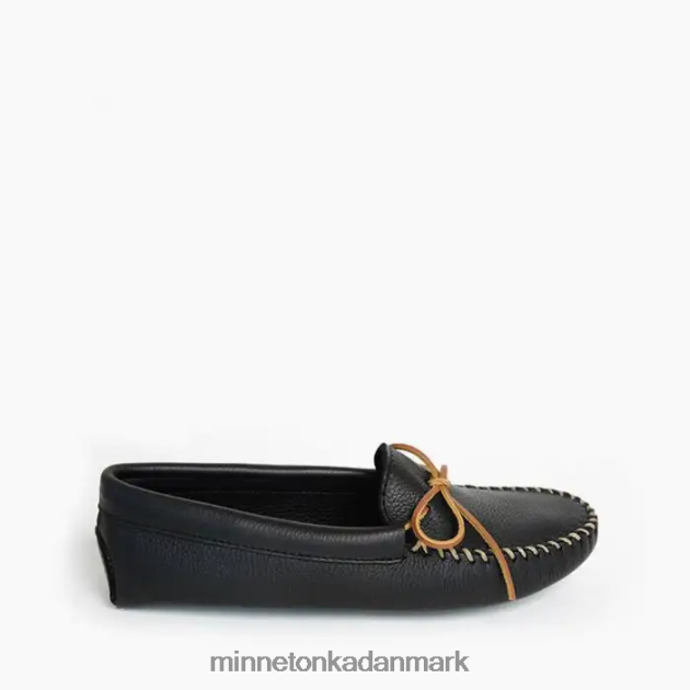fodtøj sort Mænd dobbelt deerskin blødsål Minnetonka 44RZ335