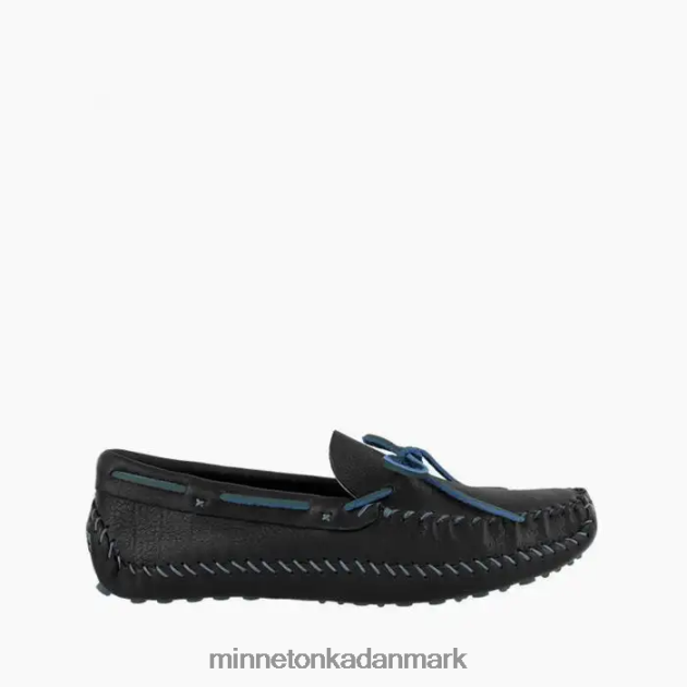 fodtøj sort/stålblå Mænd p.w. kører moc Minnetonka 44RZ381